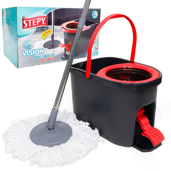 Mop Obrotowy Rotacyjny z Wiadrem z Pedałem Stepy Vision